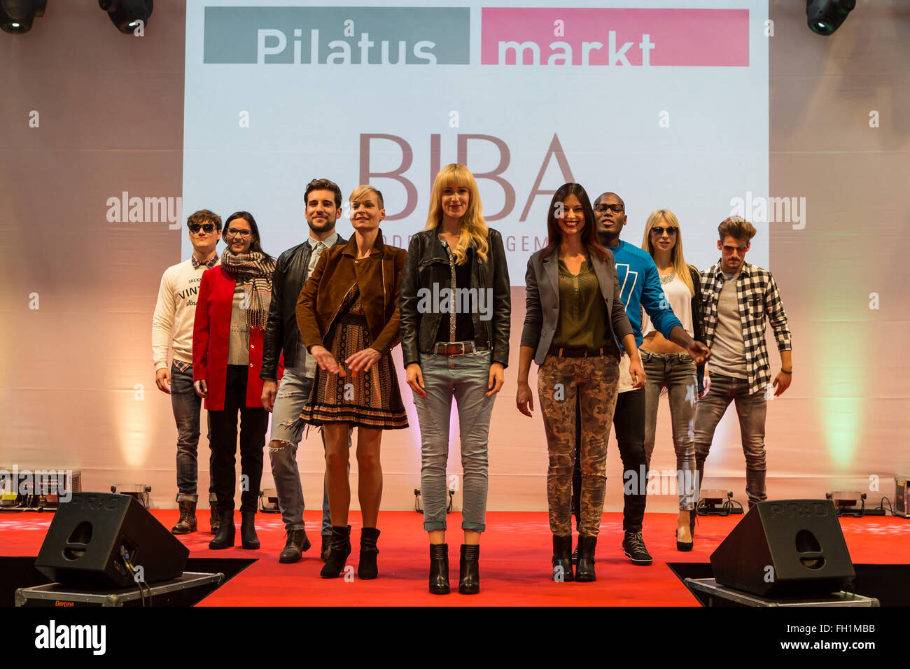 Fashion Show in Pilatusmarkt in Kriens, Lucerne, S Stock Photo