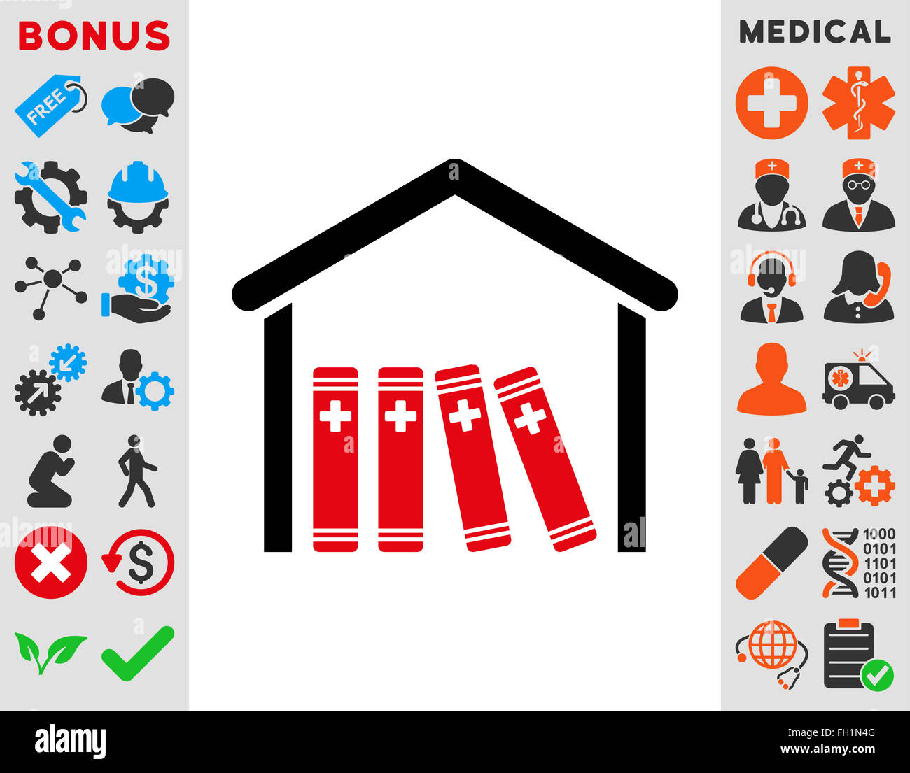 Medical Library Icon Stock Photo Alamy