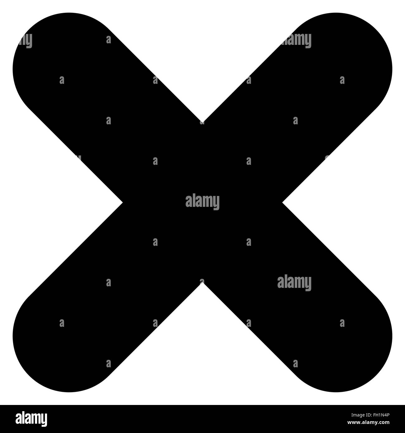 Cancel flat black color icon Stock Photo - Alamy