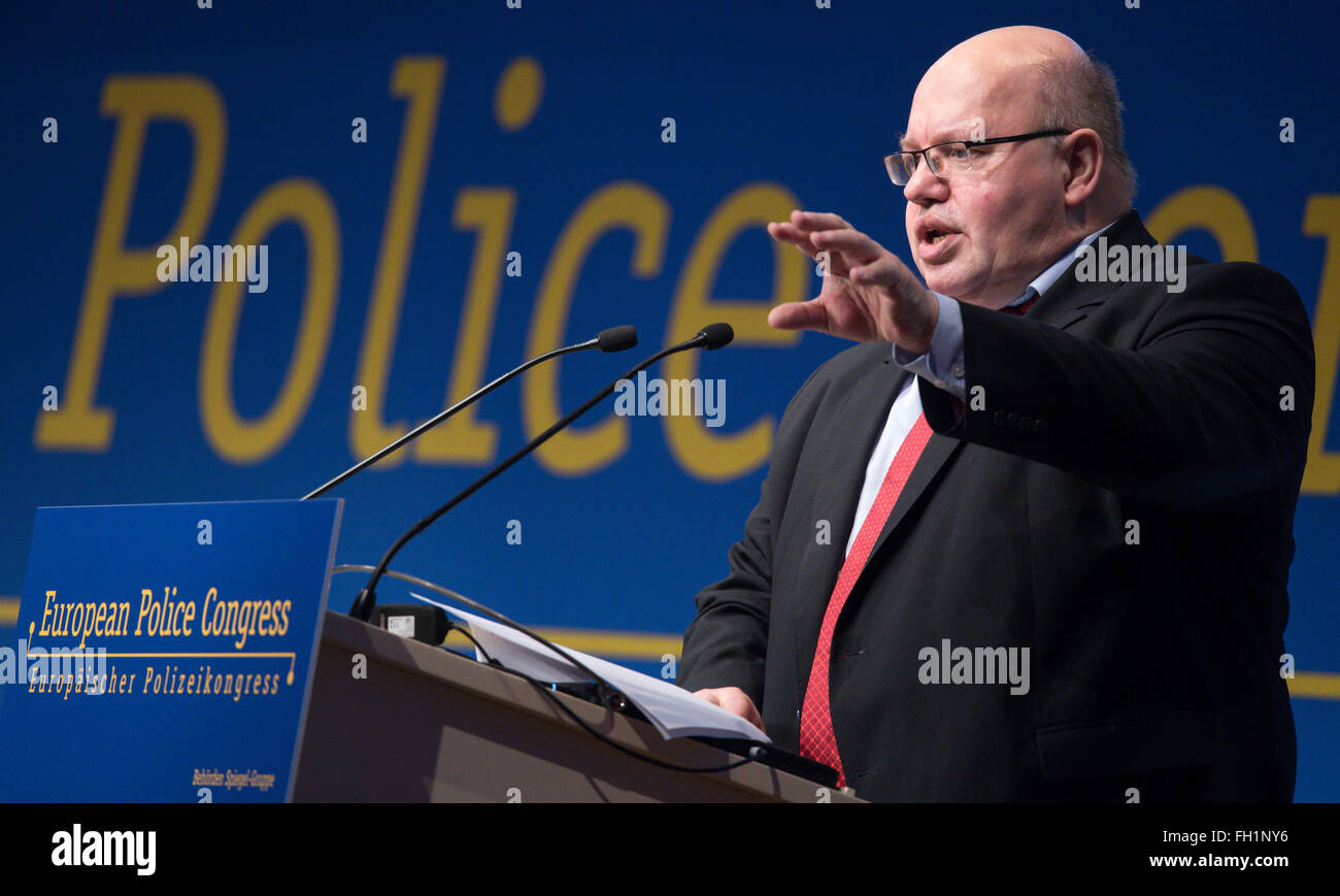 Berlin, Germany. 23rd Feb, 2016. Peter Altmaier, head of the German ...