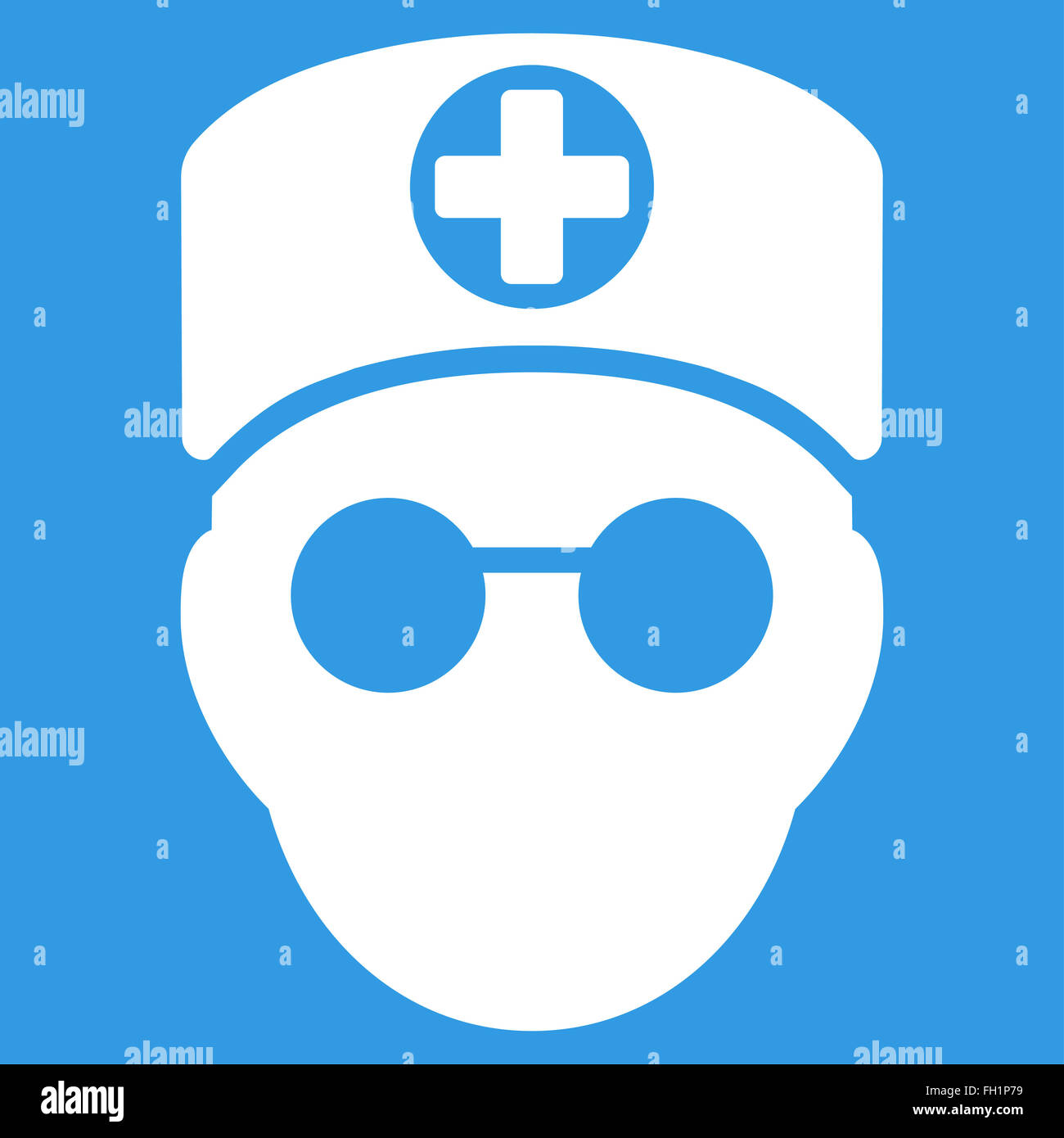 Doctor Head Icon Stock Photo - Alamy