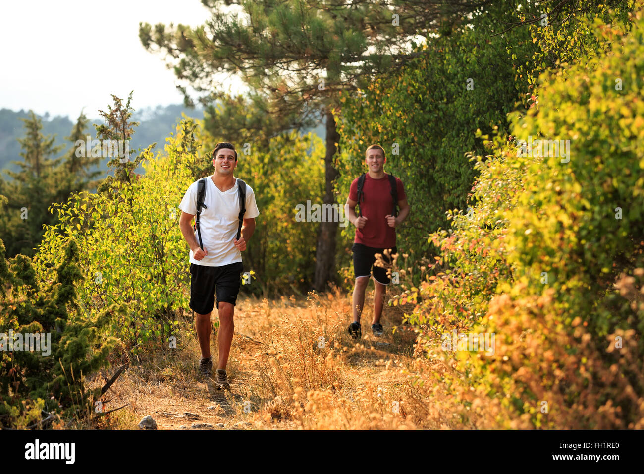 Two man hiking on beautiful hi-res stock photography and images - Alamy