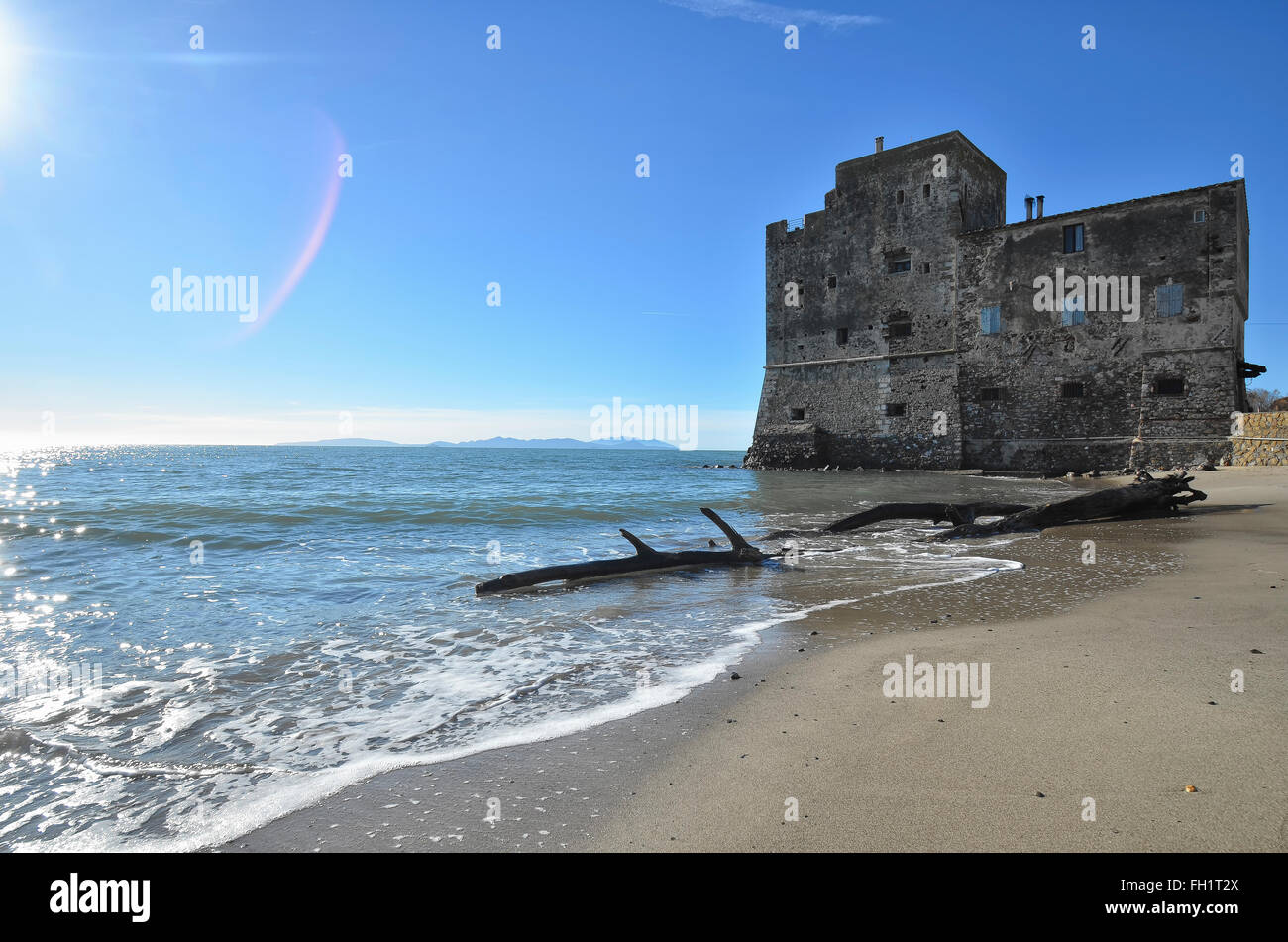 View of the beach of Torre mozza Stock Photo