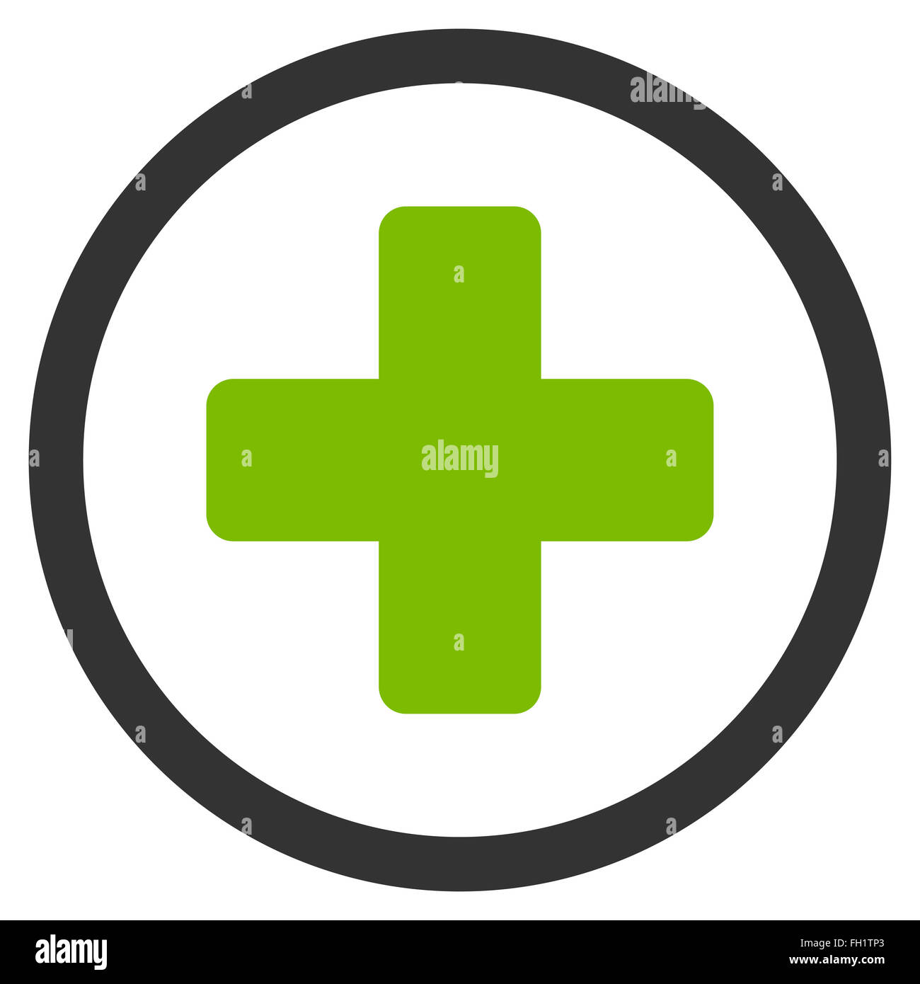 Rounded Plus Icon Stock Photo - Alamy