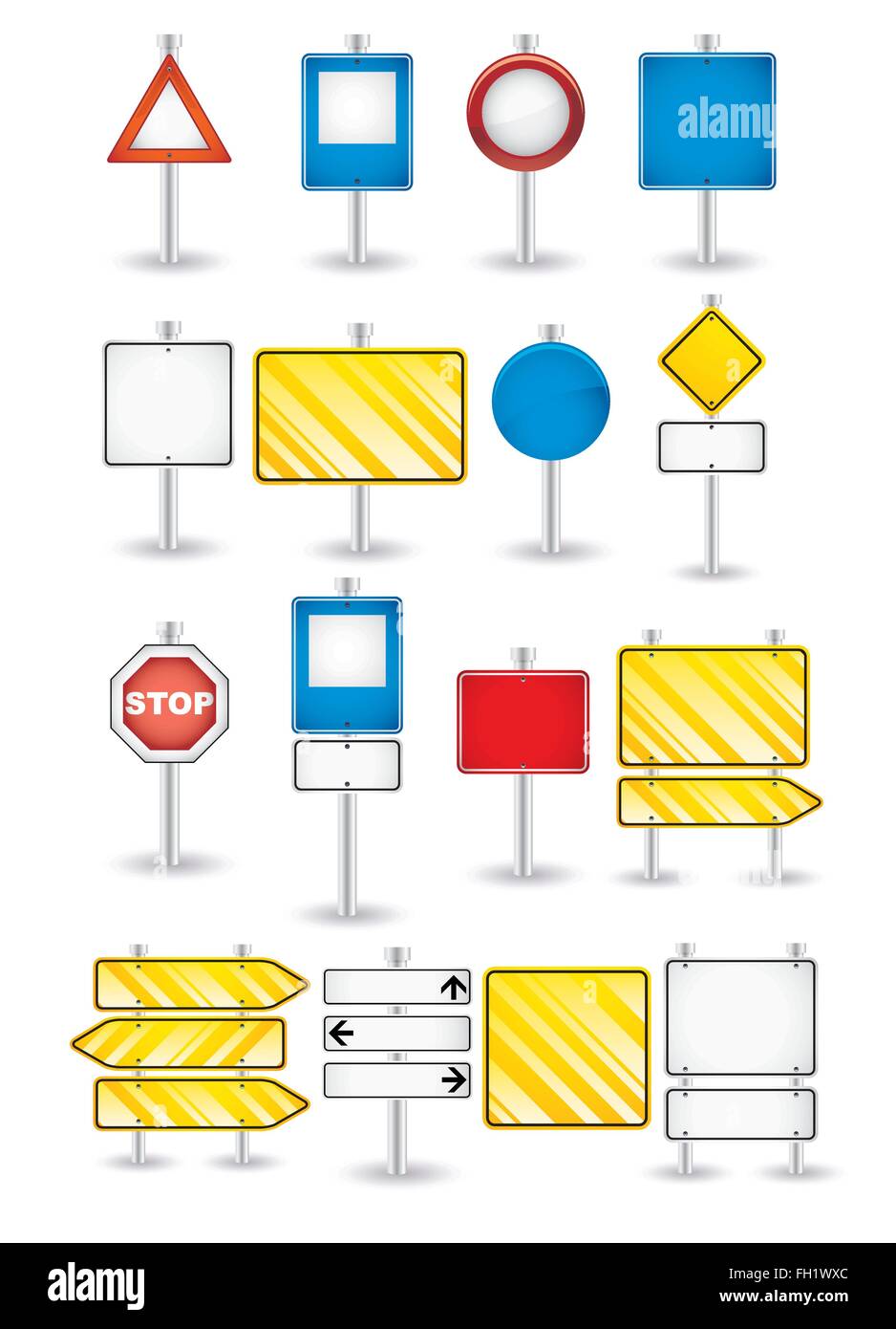 set of road signs Stock Vector