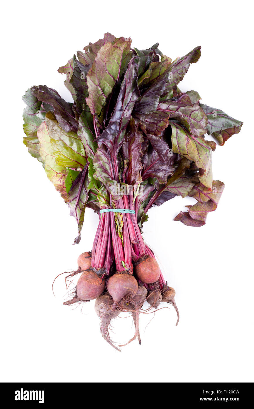 Beetroots Over White Stock Photo