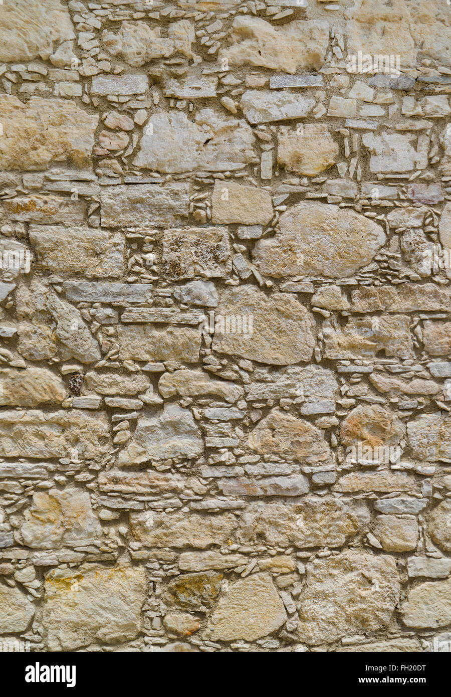 Ancient coquina Stone wall texture or background. Large resolution Stock Photo