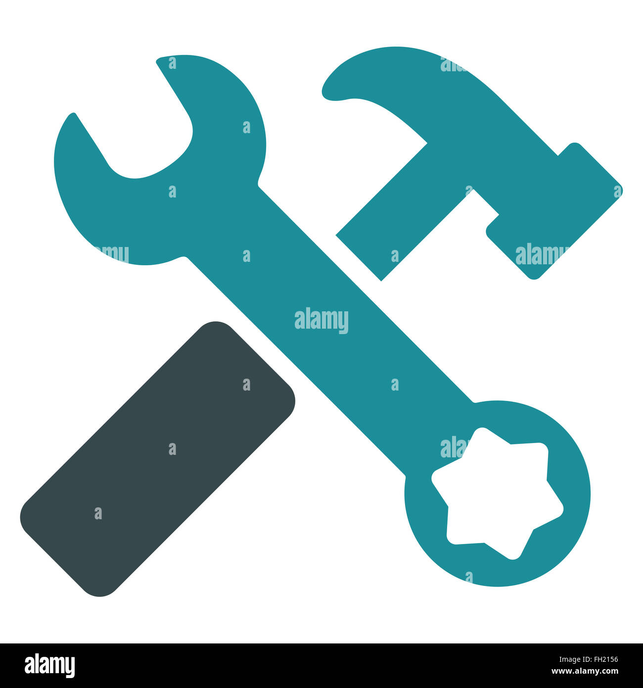 Hammer And Wrench Icon Stock Photo Alamy