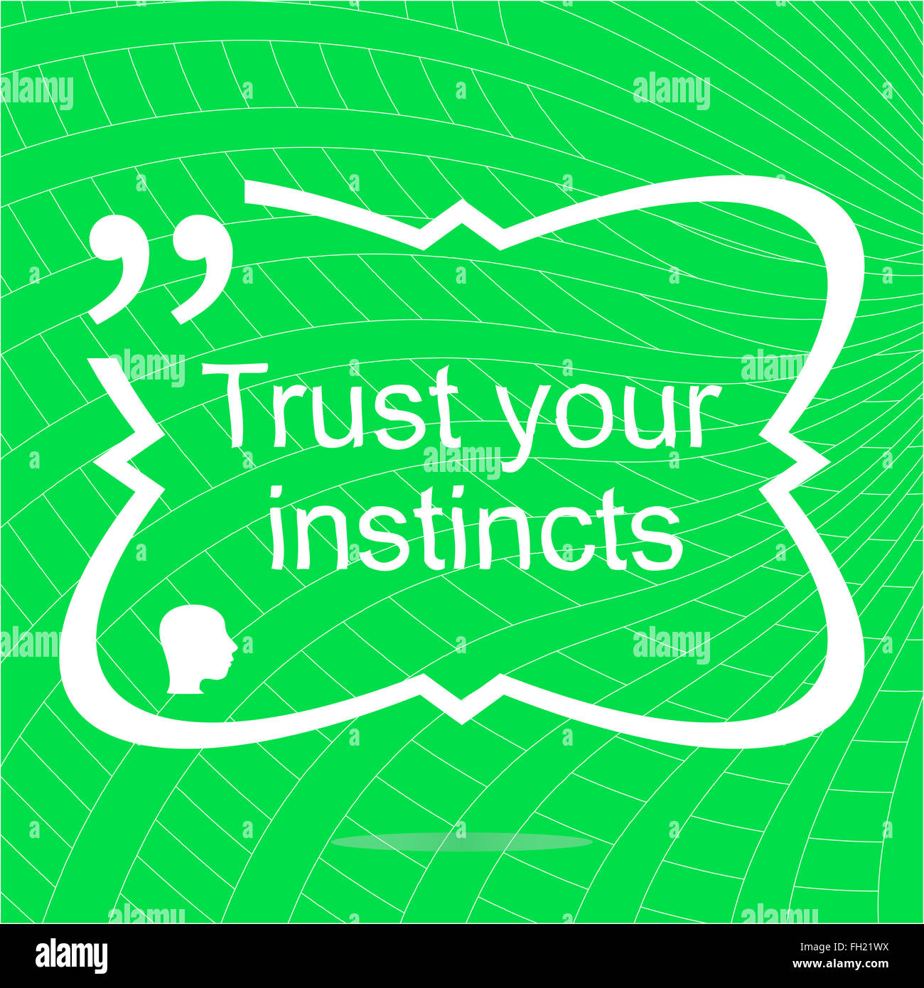 Trust your instincts. Inspirational motivational quote. Simple trendy design. Positive quote Stock Photo