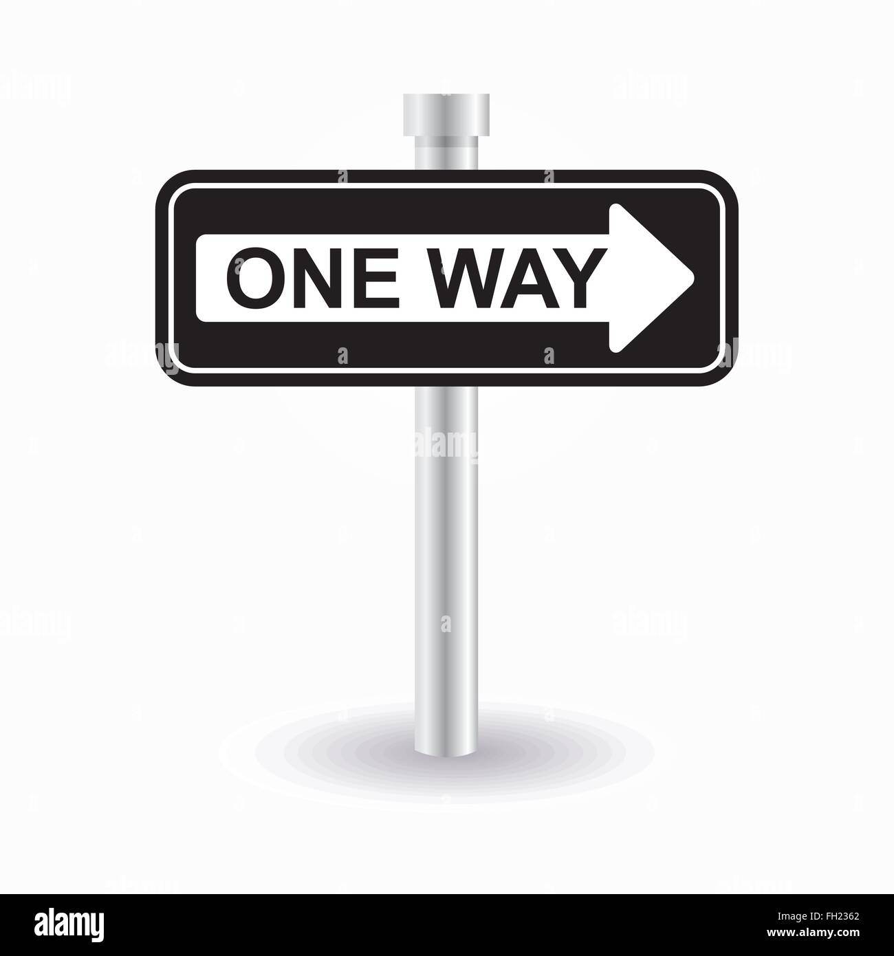 One way road sign arrow Stock Vector Images - Alamy