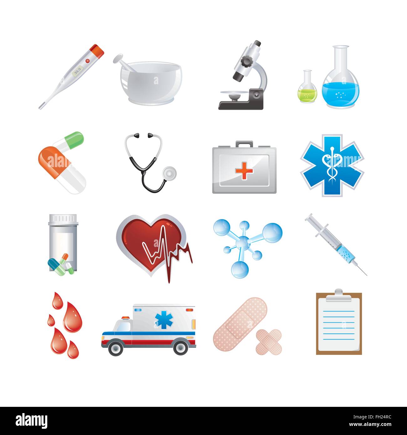 Vector illustration of medical icons Stock Vector Image & Art - Alamy