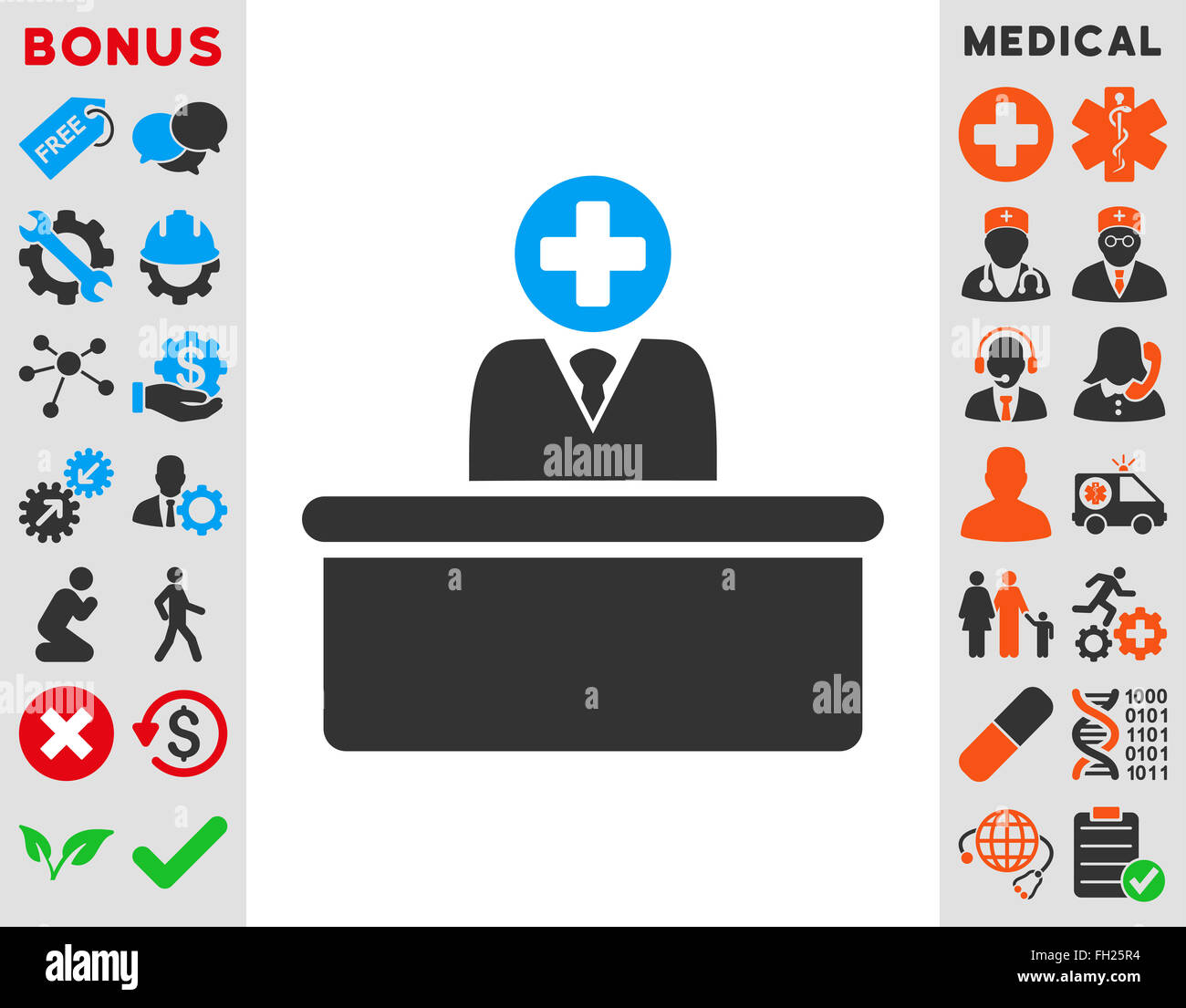 Medical Bureaucrat Icon Stock Photo - Alamy