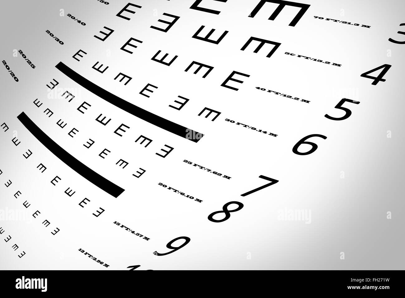 An eye sight test chart stock photo alamy