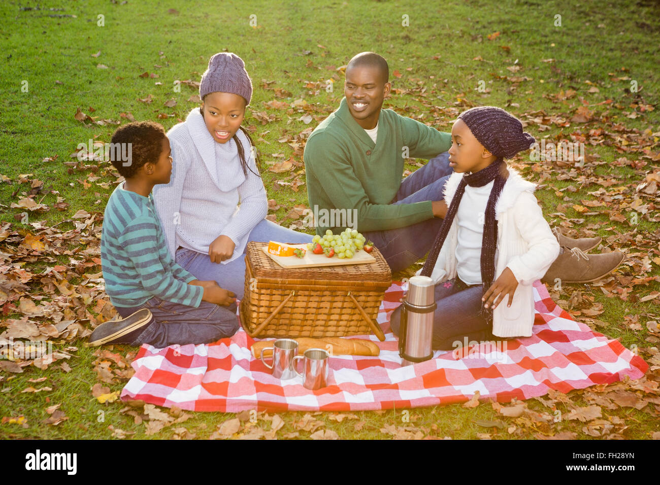 Happy family picnicking in the park together Stock Photo - Alamy