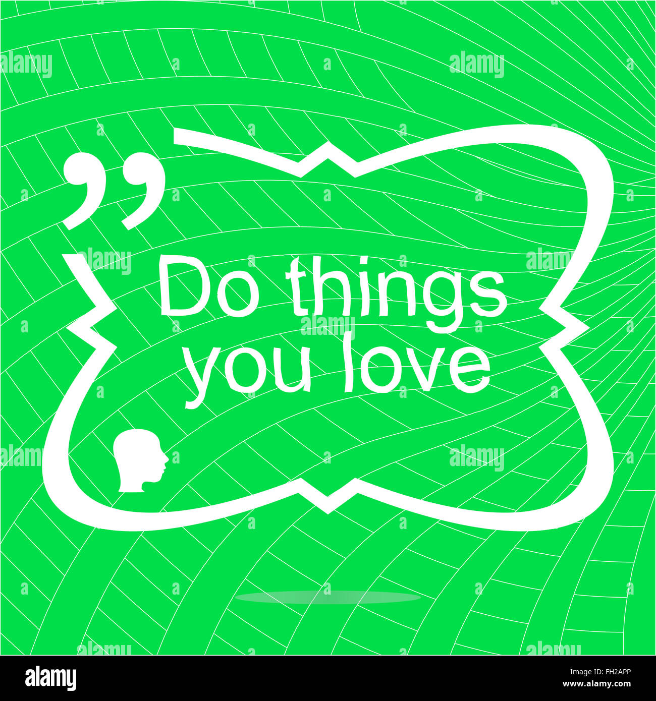 Do things you love. Inspirational motivational quote. Simple trendy design. Positive quote Stock Photo