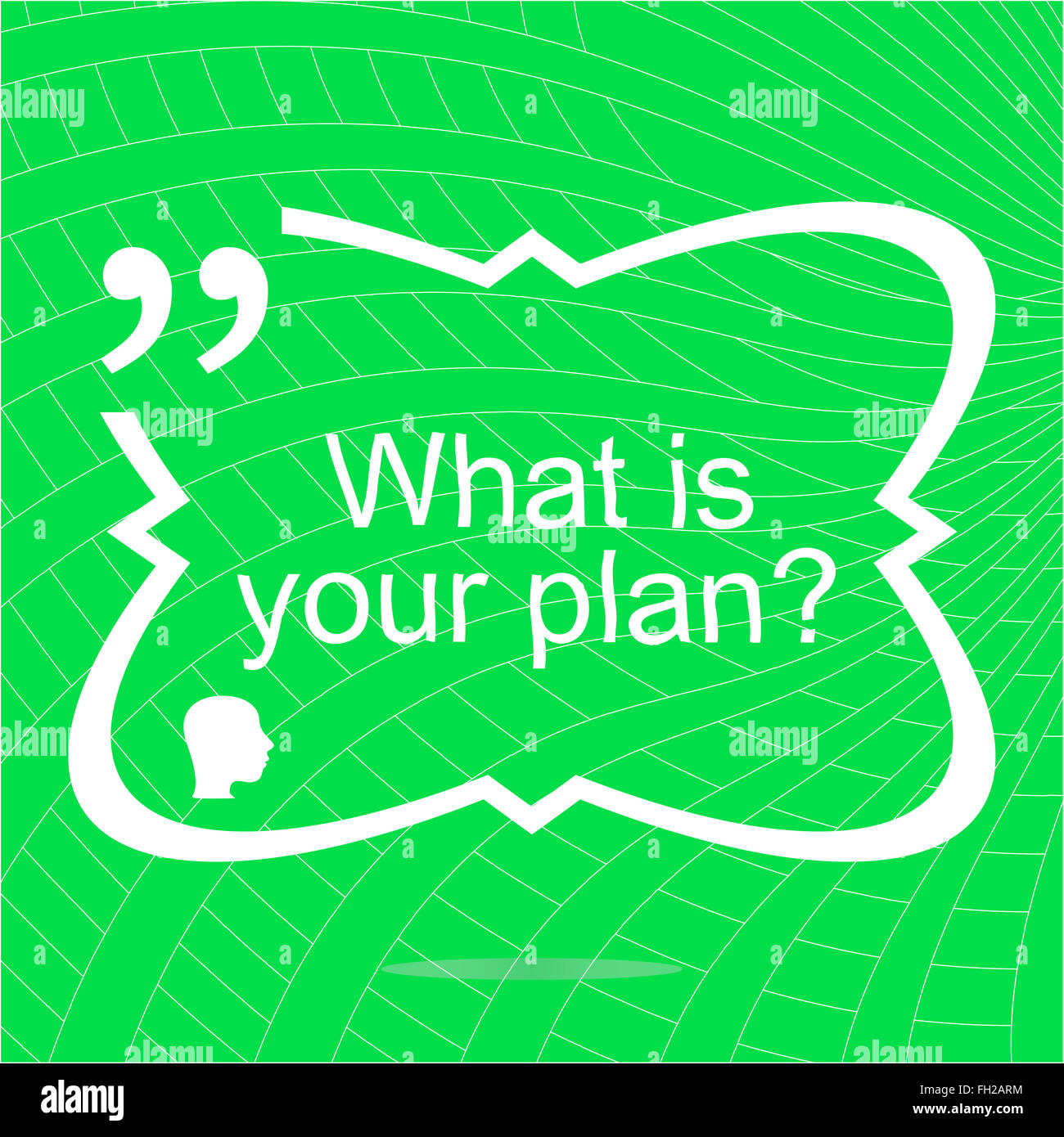 What is your plan. Inspirational motivational quote. Simple trendy design. Positive quote Stock Photo