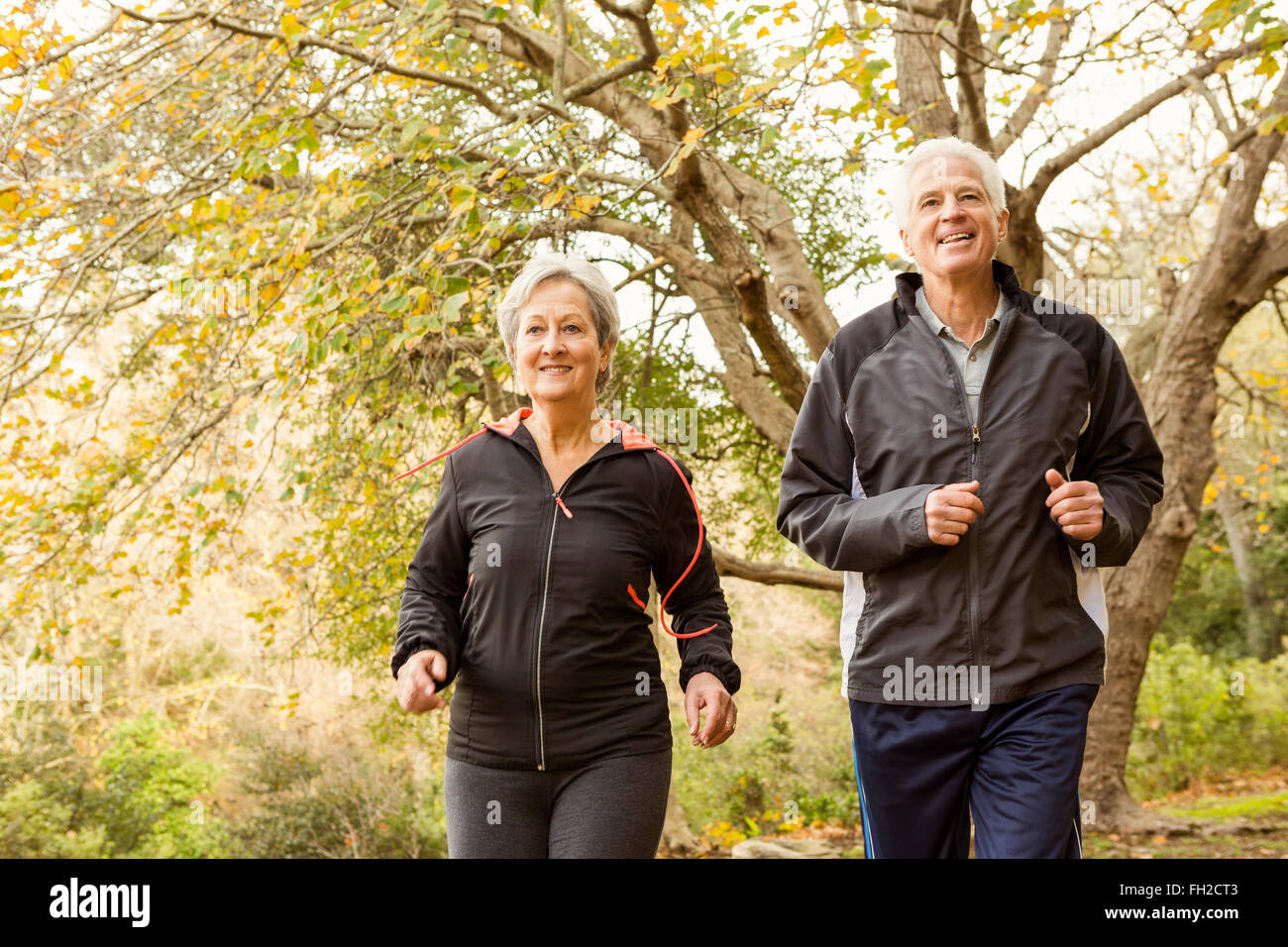 Senior couple in the park Stock Photo - Alamy