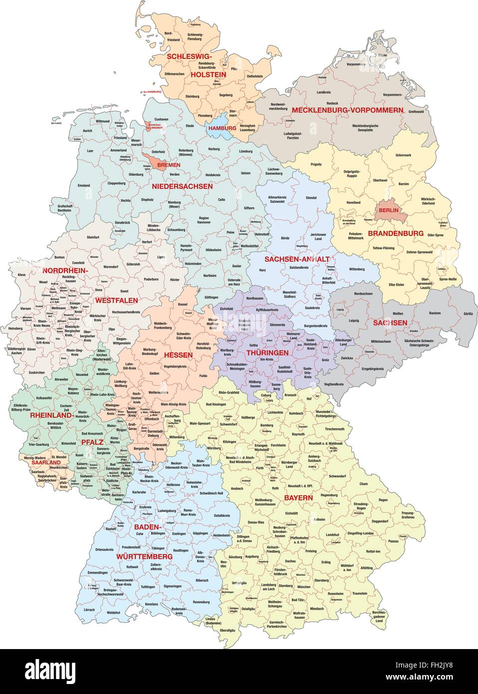 Printable State Map Of Germany Printable State Map Of Germany