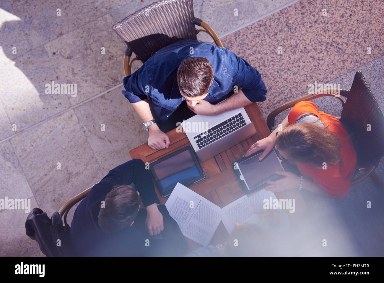 students group working on school project together Stock Photo - Alamy