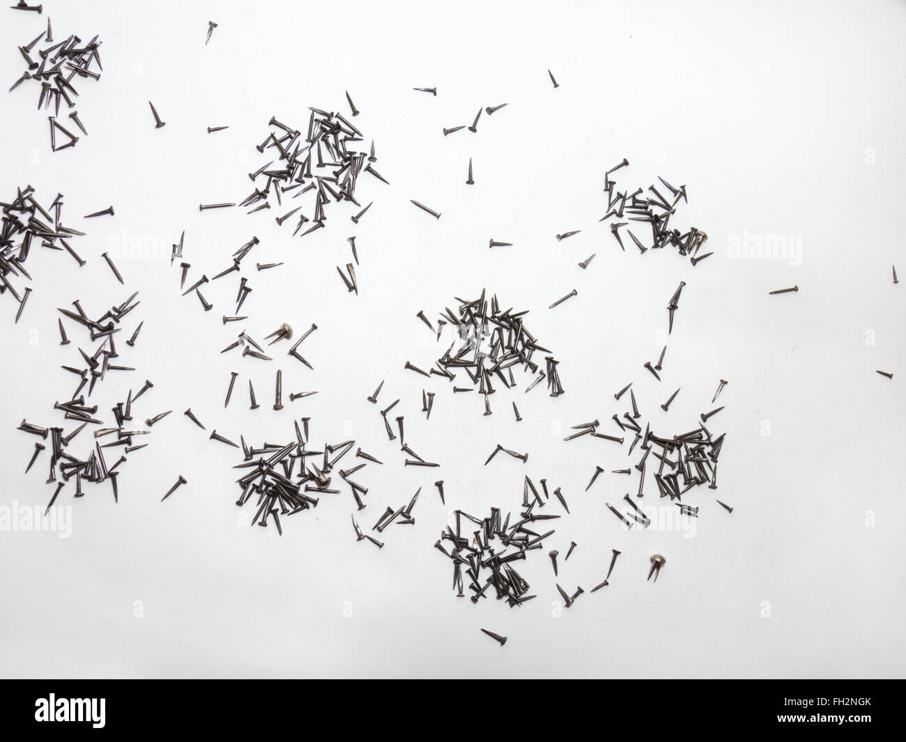Handfuls of Shoe nails Stock Photo Alamy