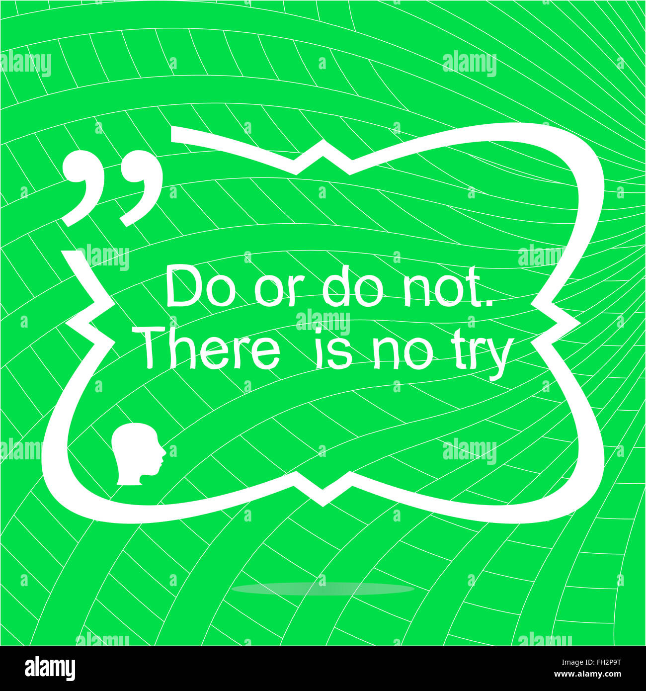 Do or do not. There is no try. Inspirational motivational quote. Simple trendy design. Positive quote Stock Photo