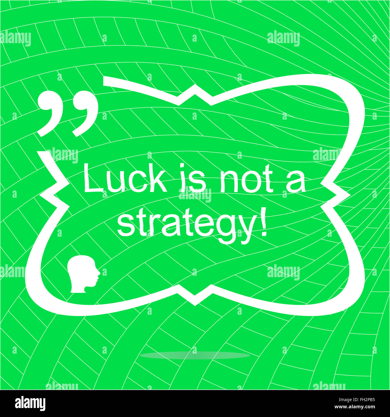 luck is not strategy. Inspirational motivational quote. Simple trendy design. Positive quote Stock Photo