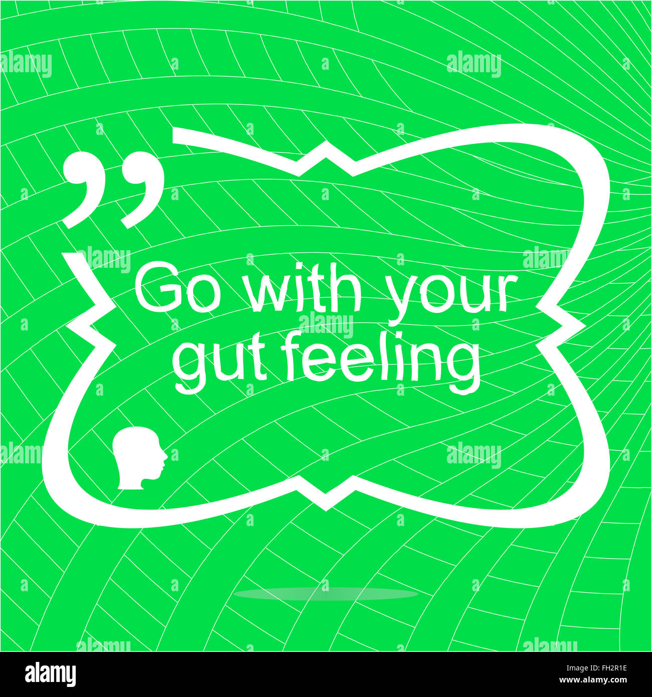 Go with your gut feeling. Inspirational motivational quote. Simple trendy design. Positive quote Stock Photo