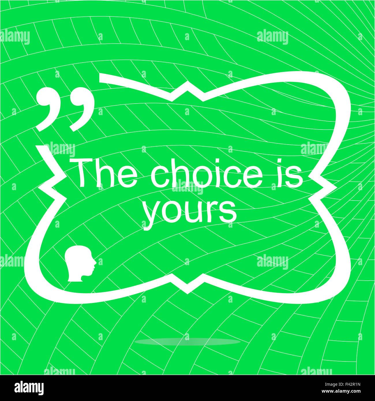 The choice is yours. Inspirational motivational quote. Simple trendy design. Positive quote Stock Photo
