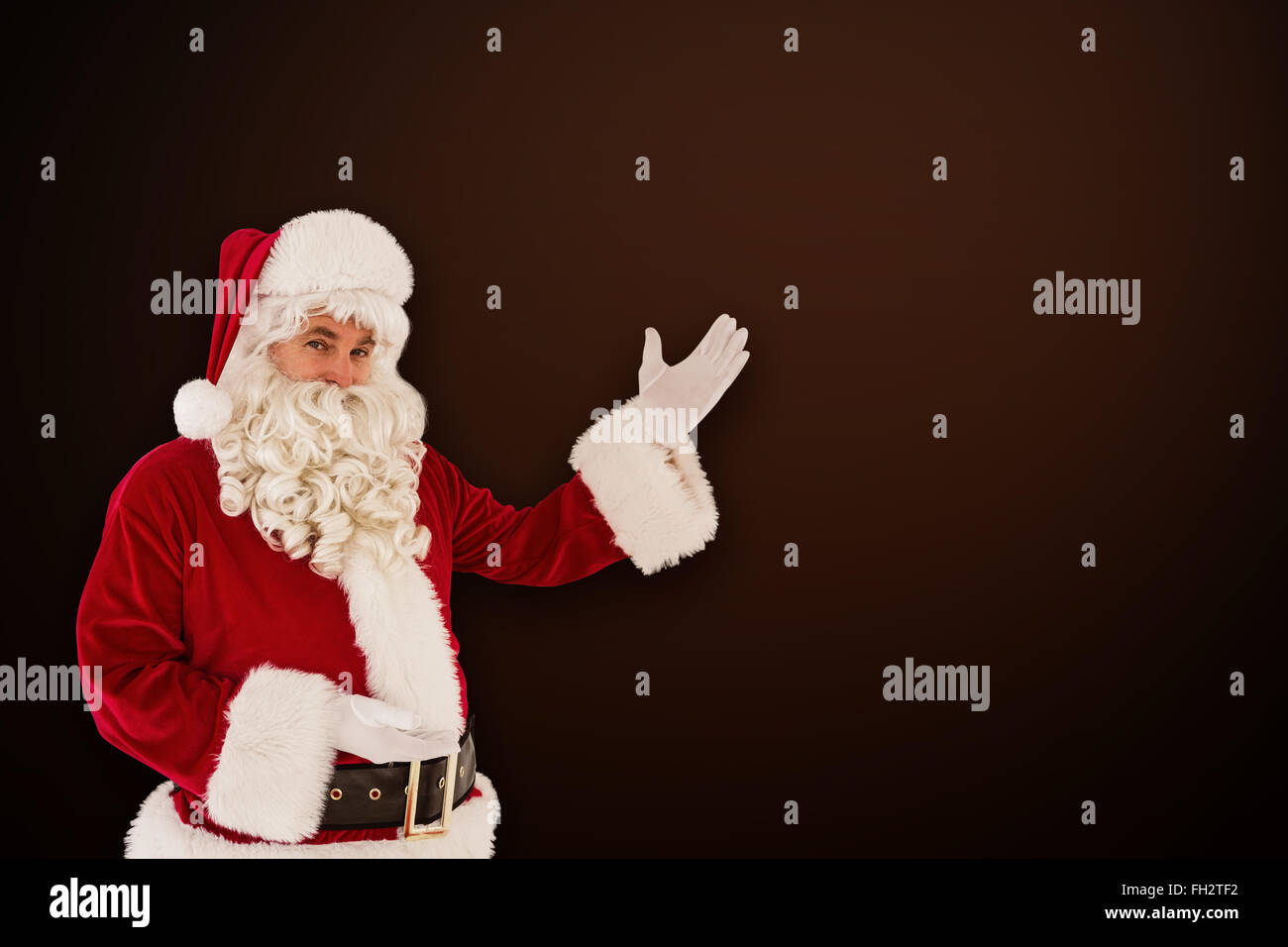 Composite image of portrait of santa claus showing Stock Photo - Alamy