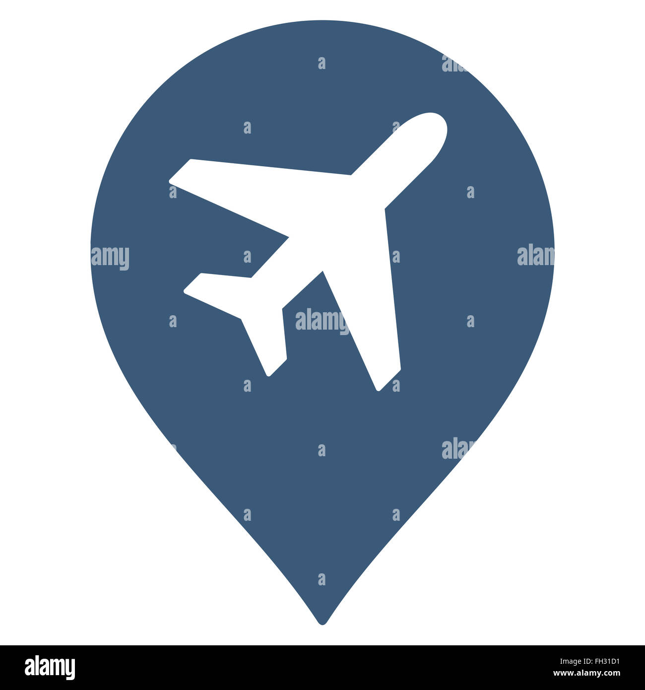 Airport Marker Flat Icon Stock Photo - Alamy