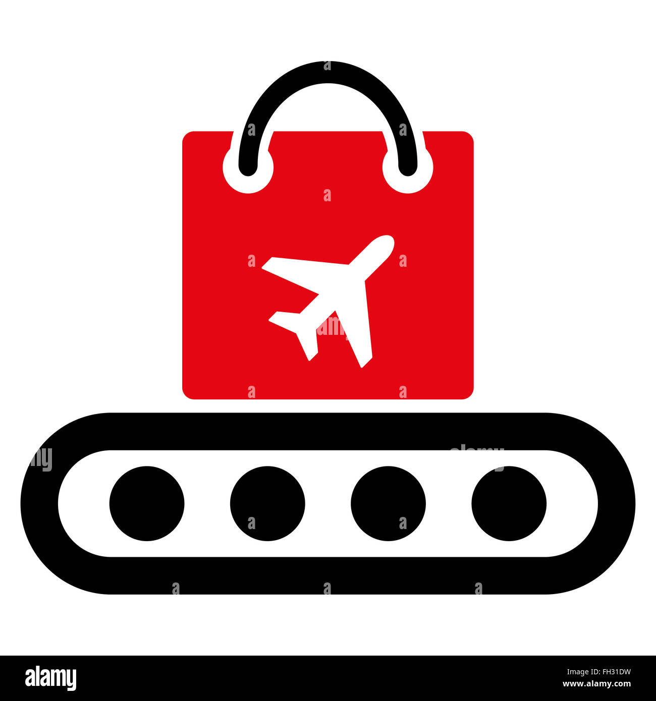 Baggage Conveyor Flat Icon Stock Photo Alamy