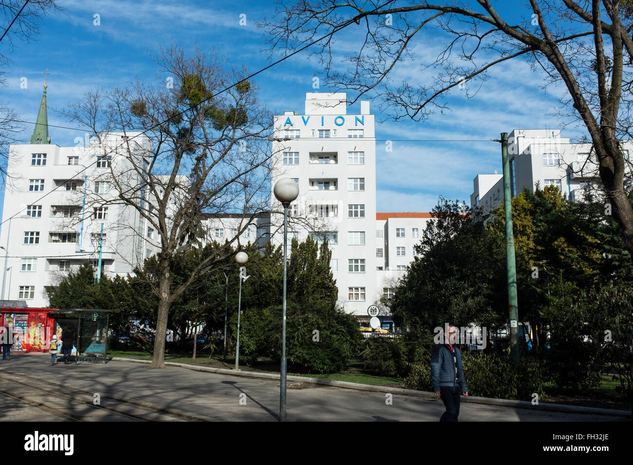 Bratislava, Avion. Funcionalism architecture, residence building Stock Photo
