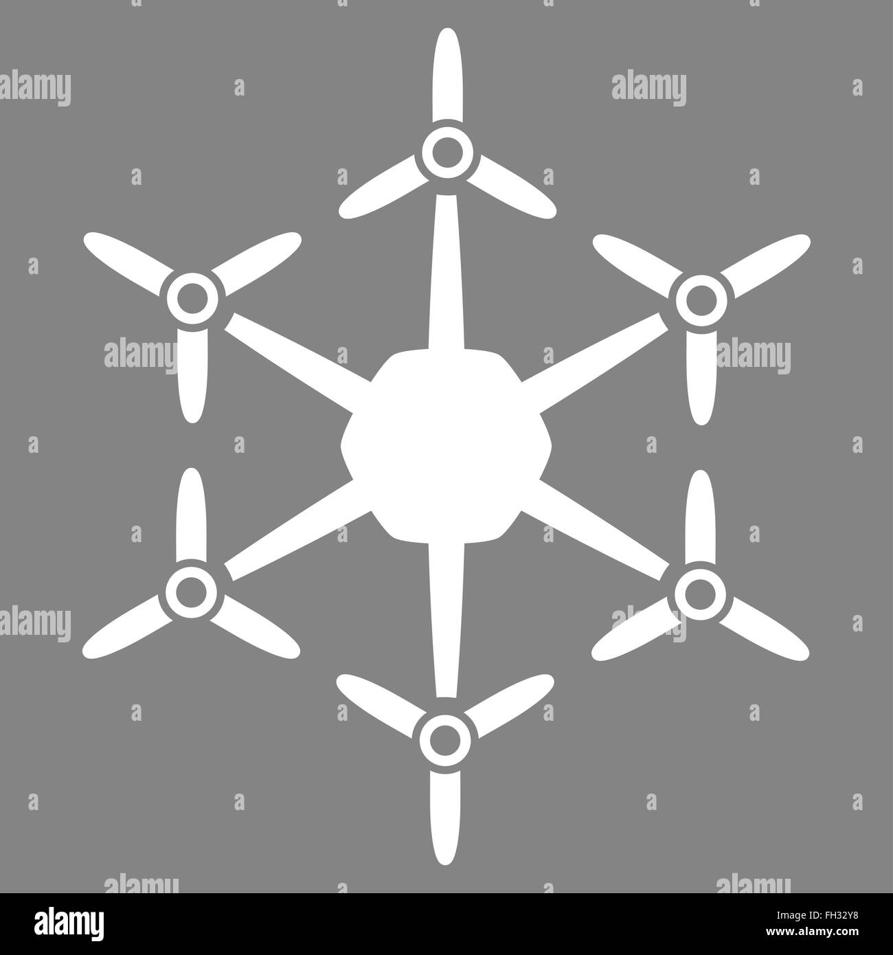 Hexacopter Flat Icon Stock Photo