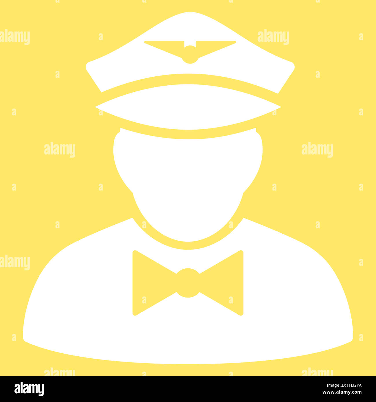 Airline Steward Flat Icon Stock Photo - Alamy