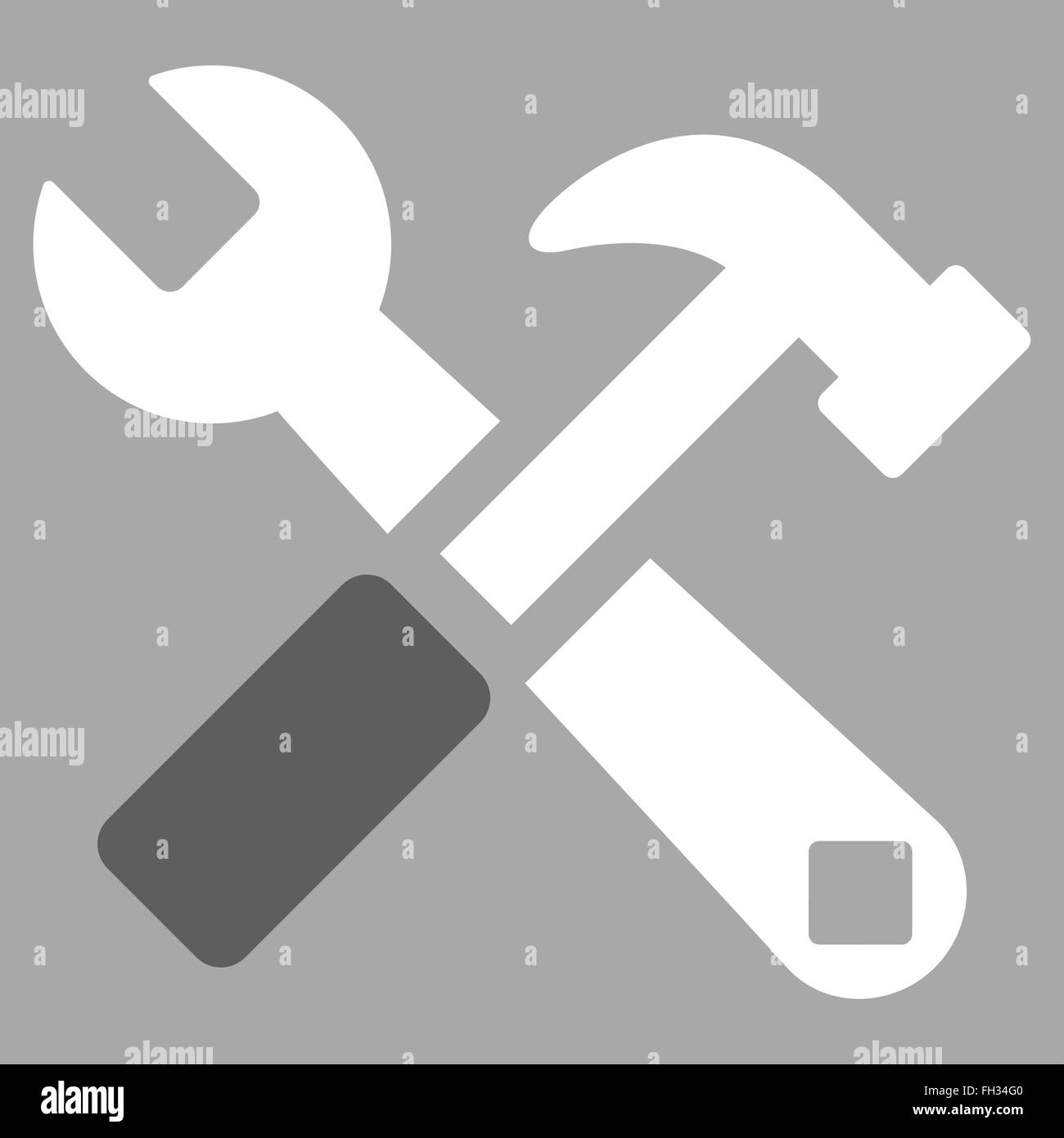 Hammer And Wrench Icon Stock Photo Alamy