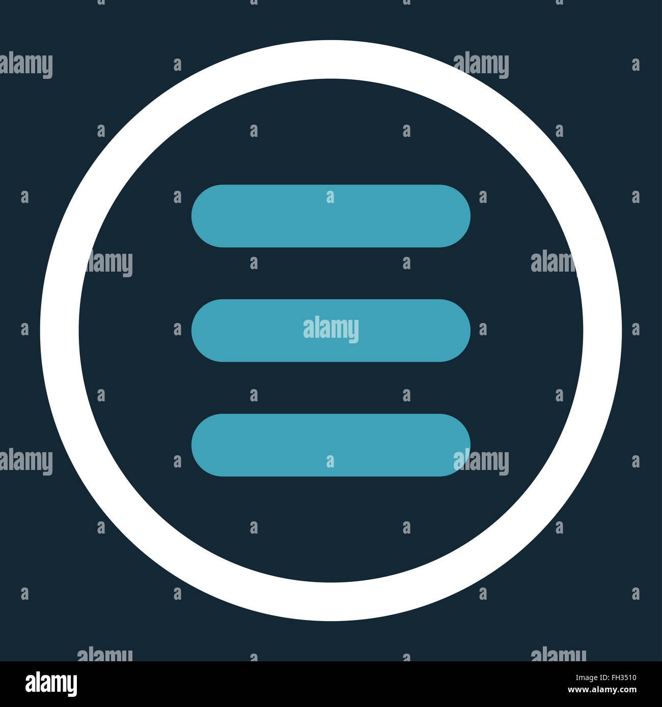 Stack flat blue and white colors rounded vector icon Stock Photo - Alamy