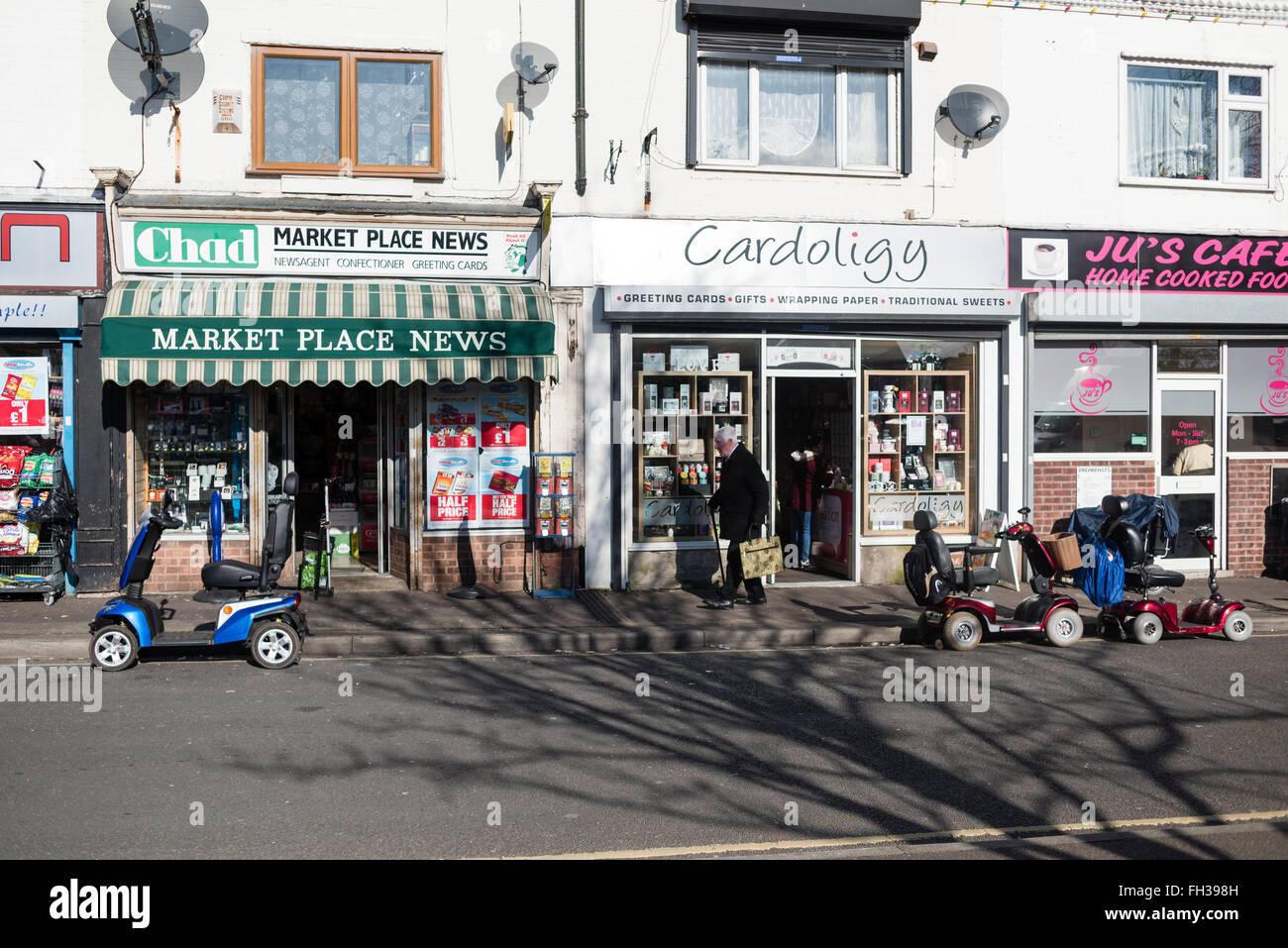 Shirebrook,North East Derbyshire,UK.Row Of Shops Stock Photo Alamy