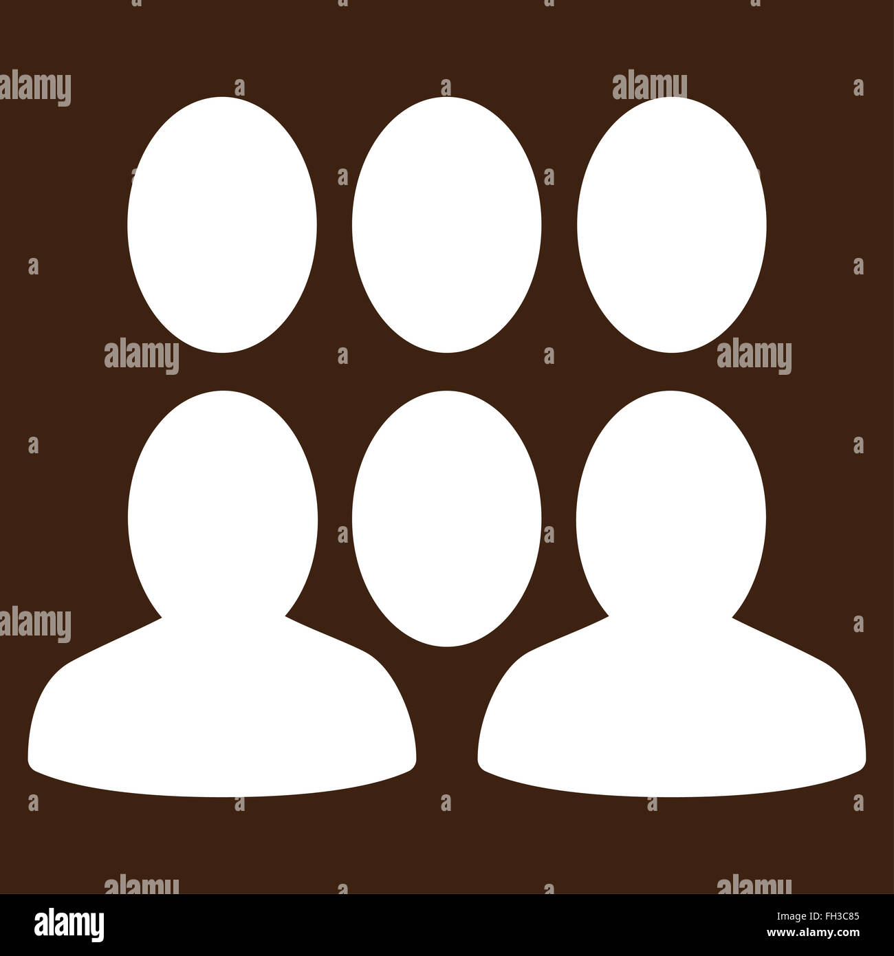 Crowd Flat Icon Stock Photo - Alamy