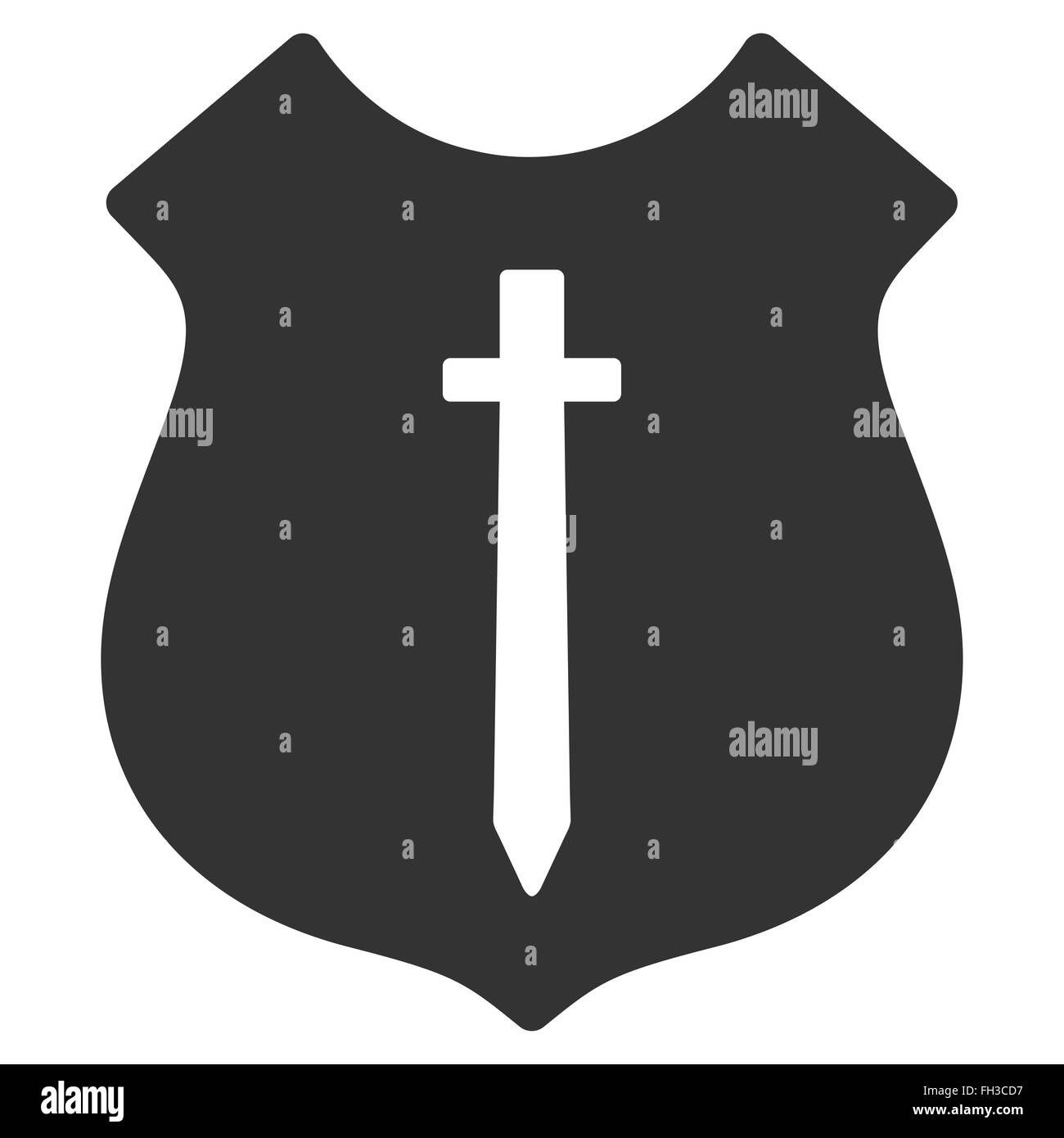 Guard Shield Icon Stock Photo - Alamy