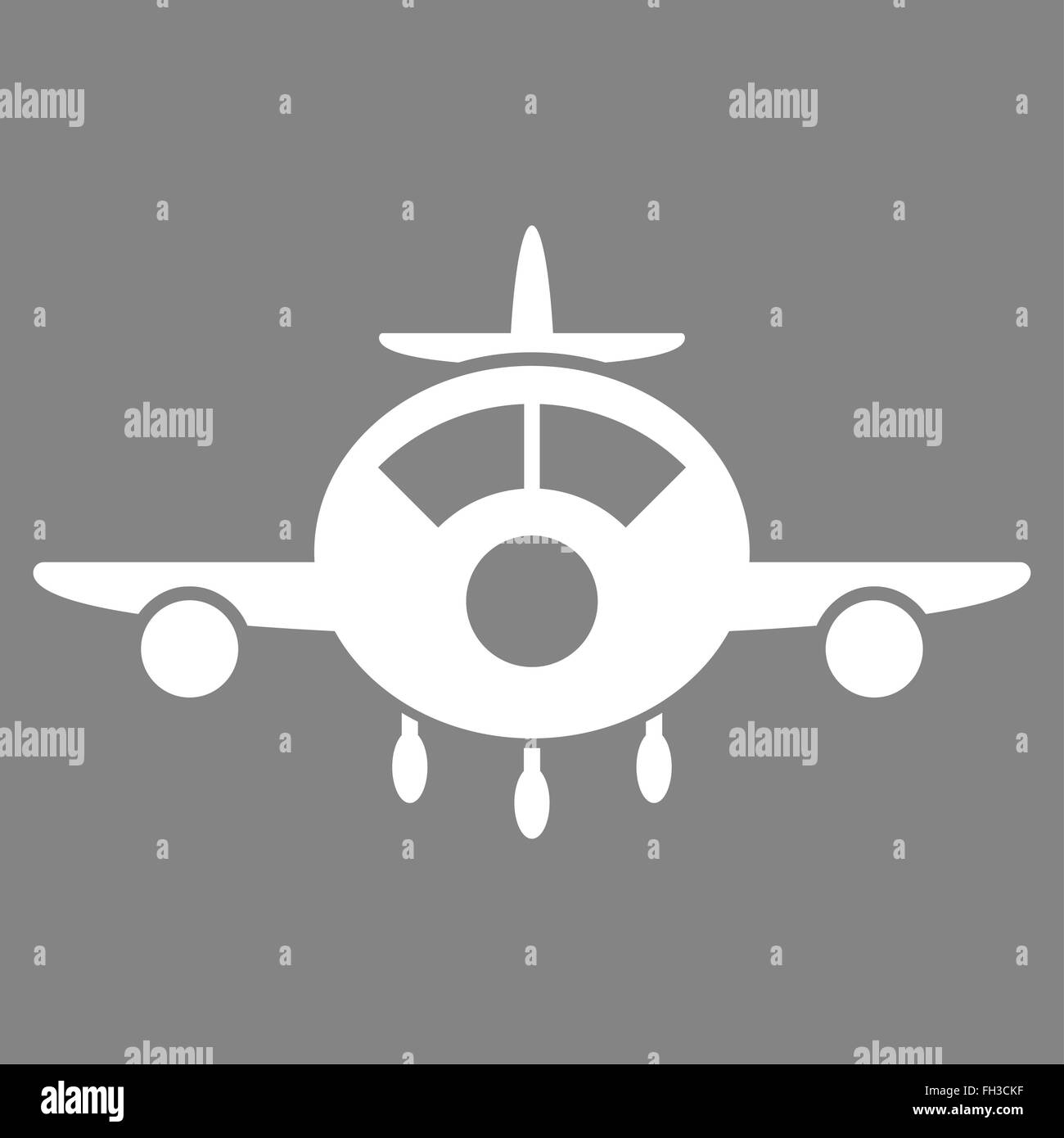 Aircraft Flat Icon Stock Photo - Alamy