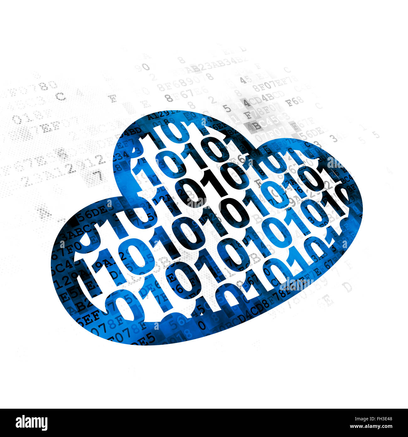 Cloud technology concept: Cloud With Code on Digital background Stock ...