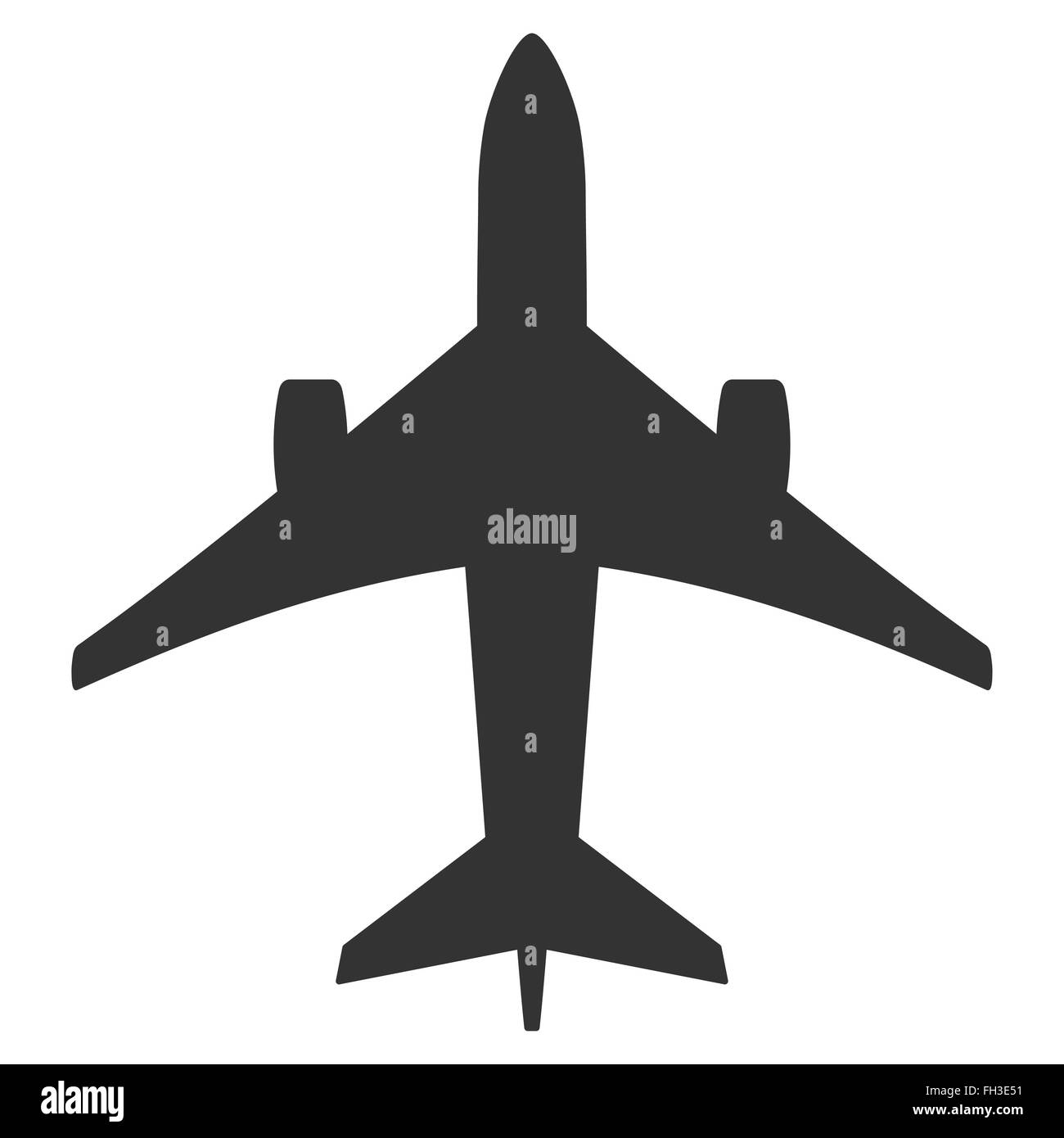 Jet Plane Flat Icon Stock Photo - Alamy