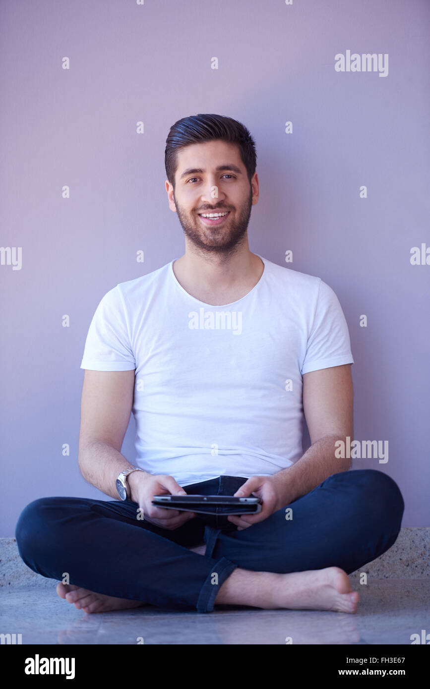 student working on tablet Stock Photo - Alamy