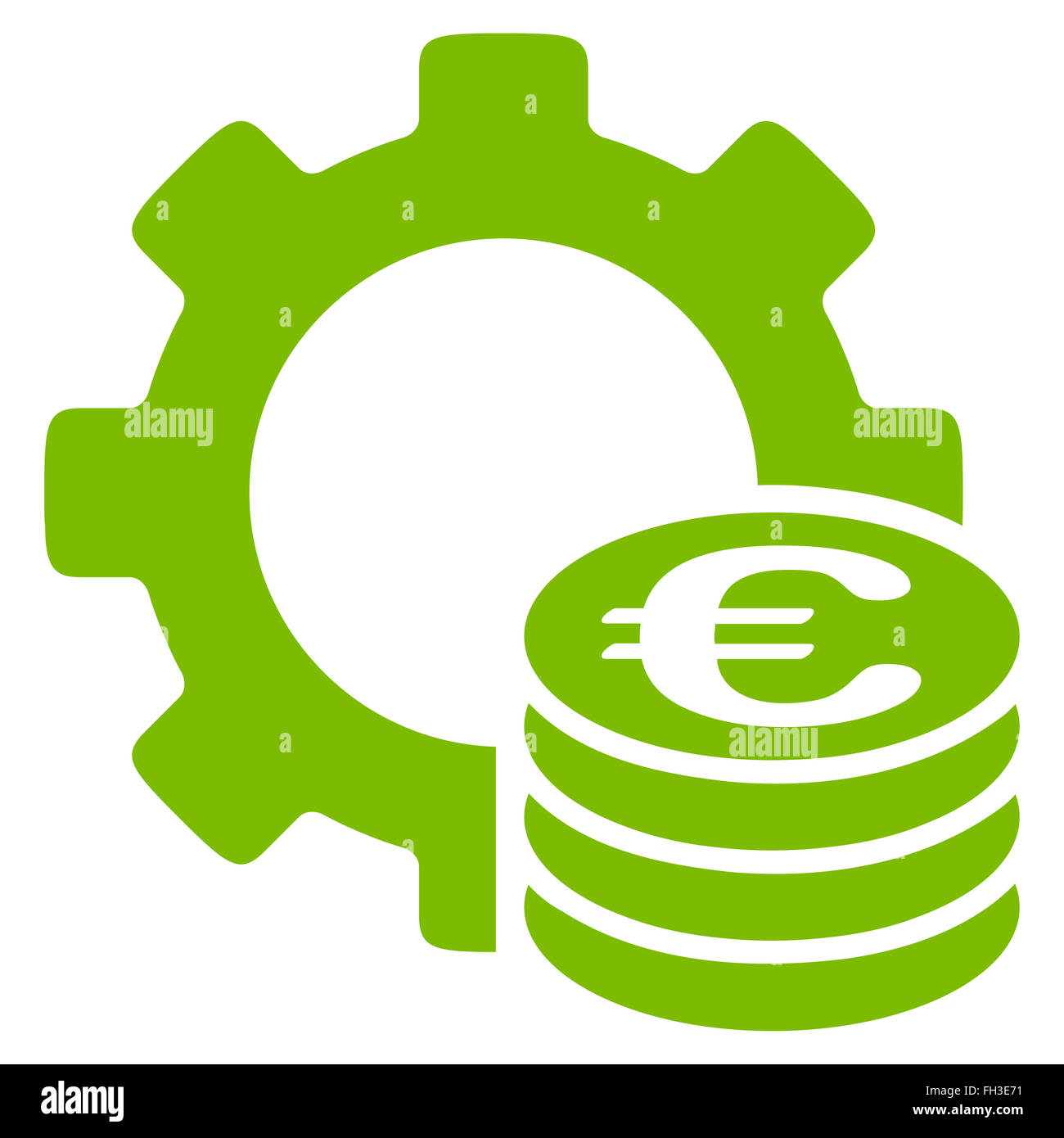 Euro Development Flat Icon Stock Photo - Alamy