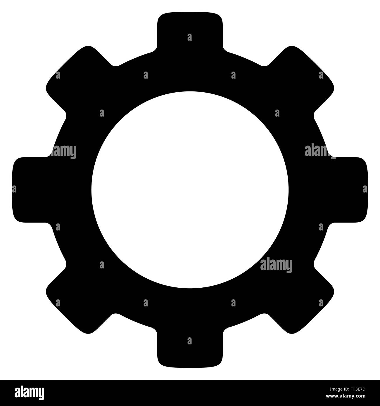 Gear Flat Icon Stock Photo - Alamy
