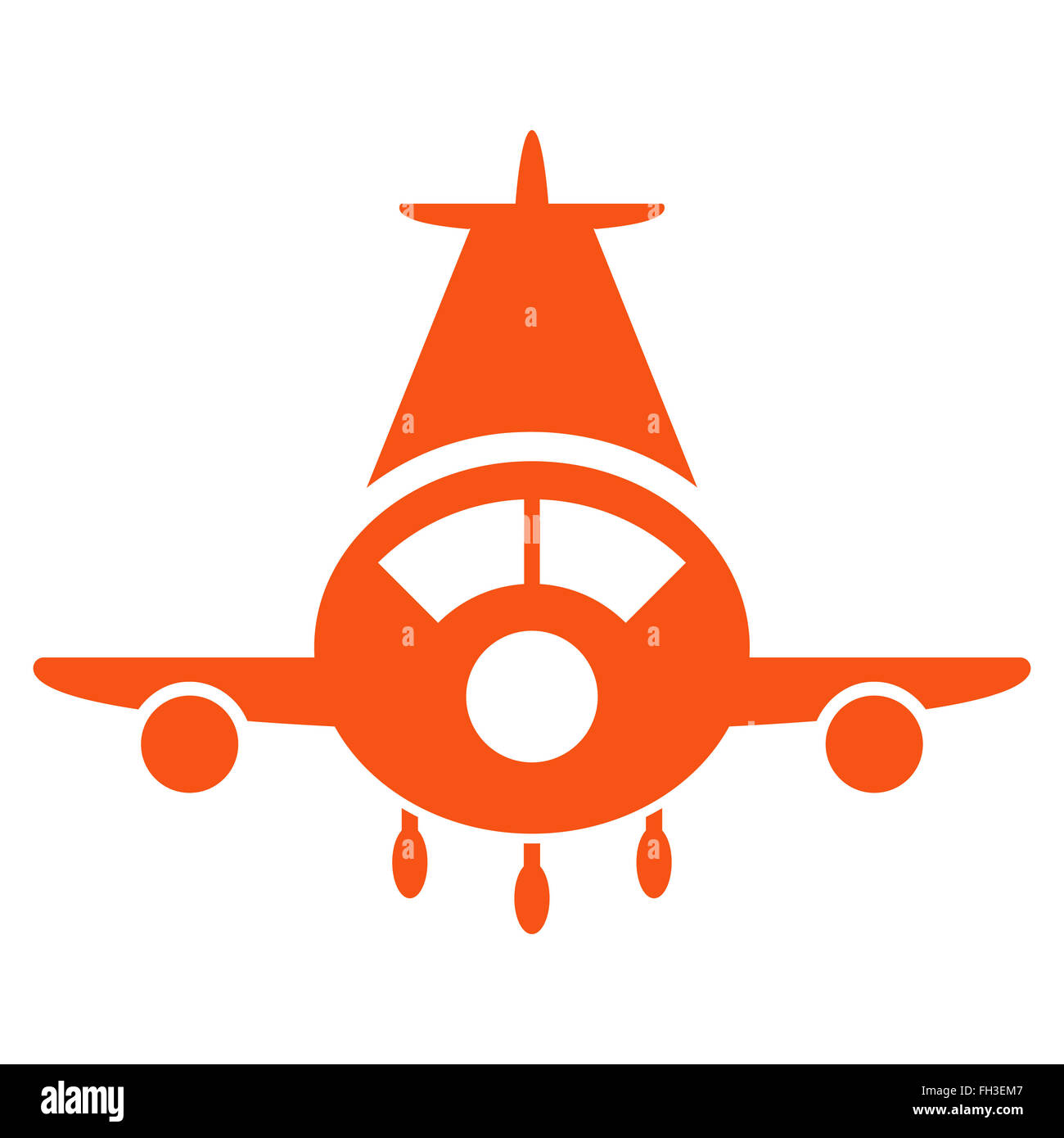 Cargo Plane Flat Icon Stock Photo - Alamy