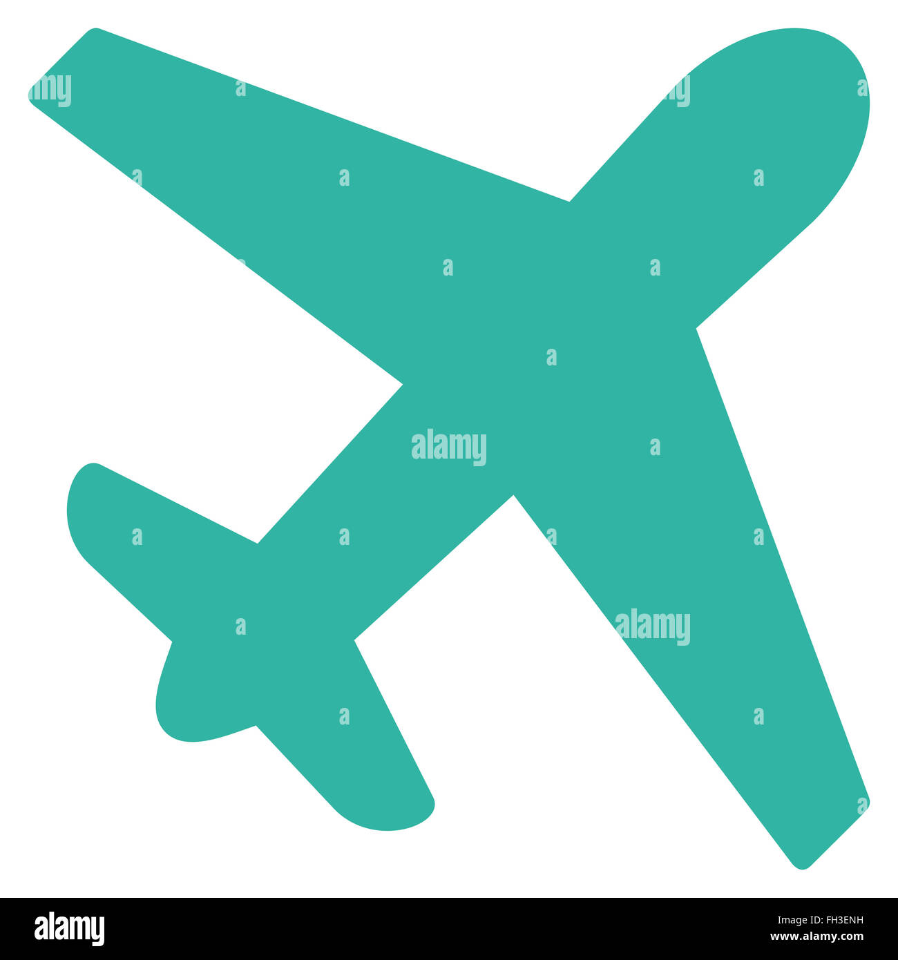 Airplane Flat Icon Stock Photo - Alamy
