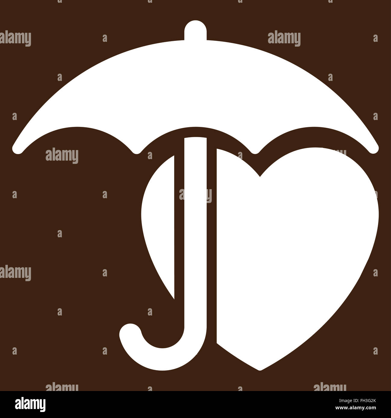 Heart Protection Icon Stock Photo - Alamy