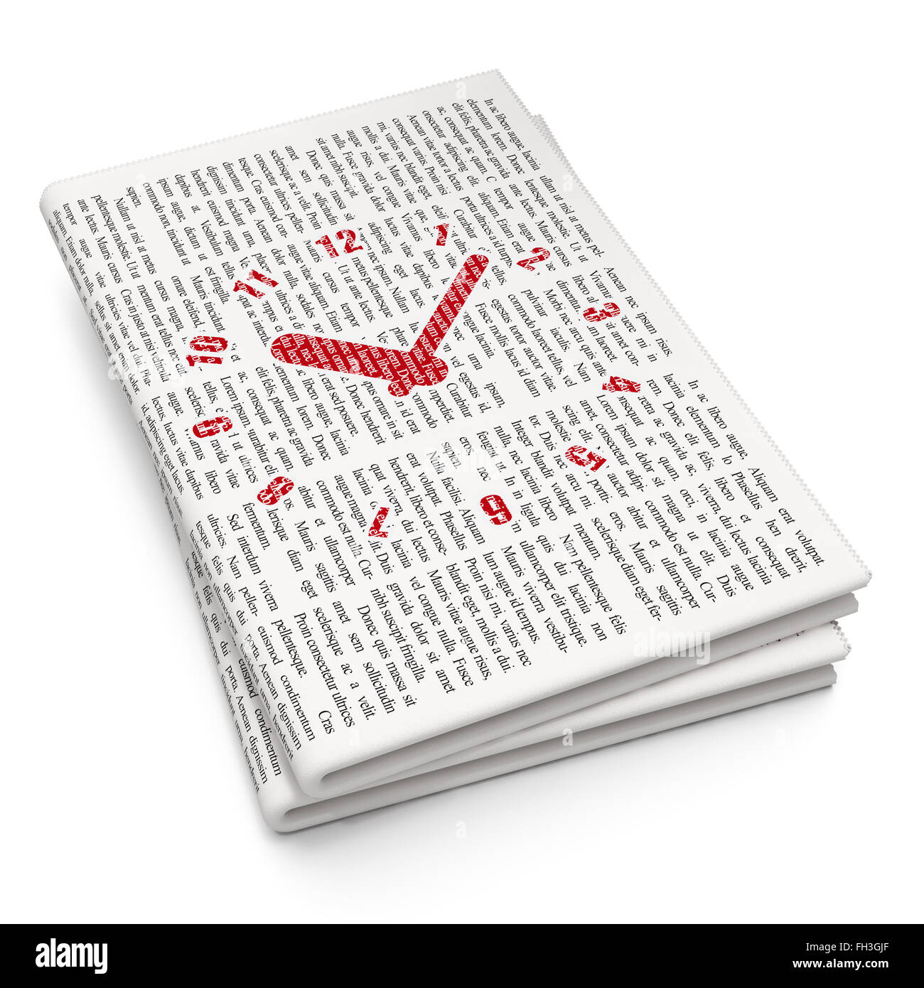Time concept Clock on Newspaper background Stock Photo Alamy