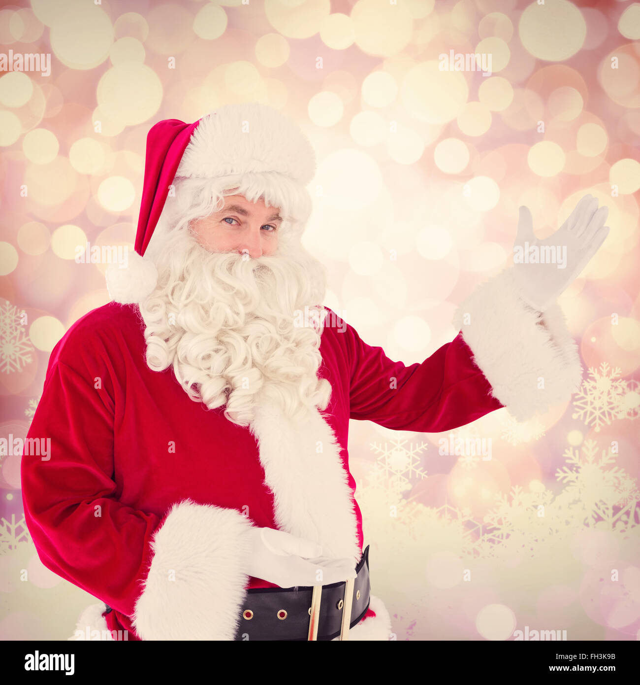 Composite image of portrait of santa claus showing Stock Photo - Alamy
